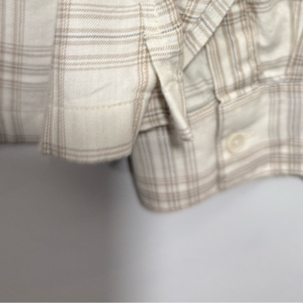 Vince Men's Beige Plaid Shirt Size XL - Picture 9 of 15